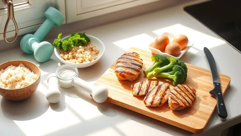 Mat för att gå ner i vikt och bygga muskler